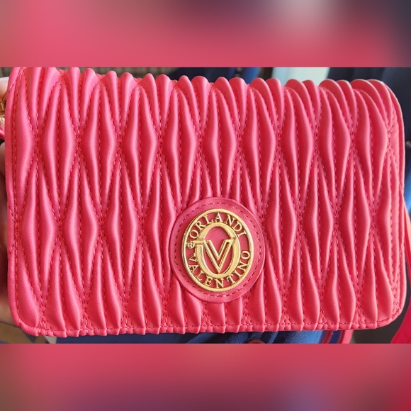 Valentino Orlandi Handbags - VALENTINO Orlandi Hot Pink Crossbody NWT